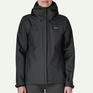 Patagonia Women's XS Torrentshell 3L Rain Jacket- Hooded Black Rain Shell